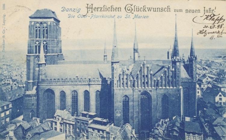 Kościół na pocztówce z 1898 roku