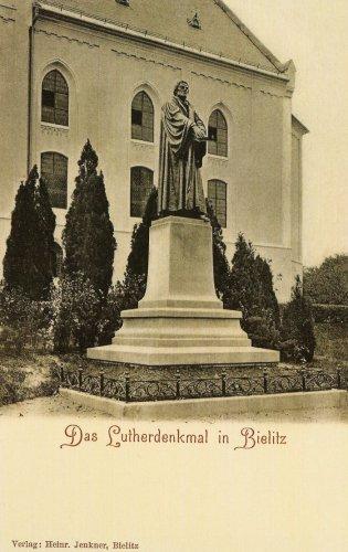 Pomnik Marcina Lutra w Bielsku-Białej w roku  1900 