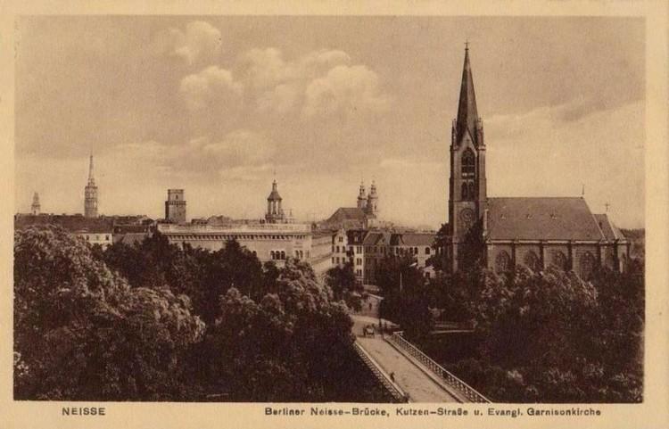 1913 , Most Berliński, kościół garnizonowy i widok na ul. Mostową.