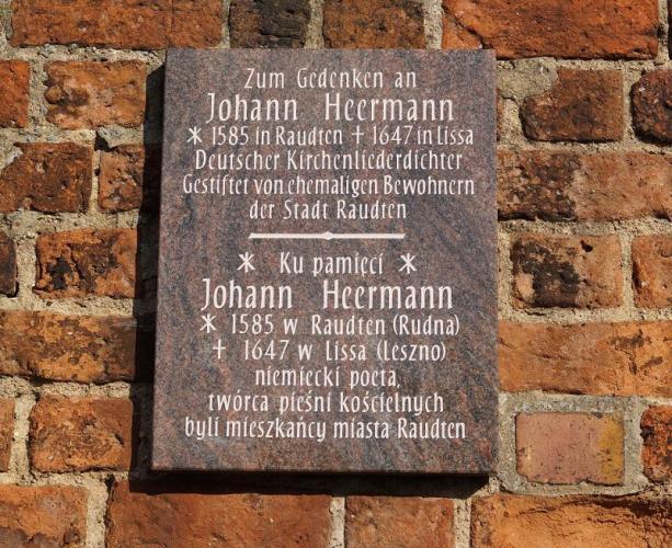 tablica upamiętniająca ks. Johanna Heermanna