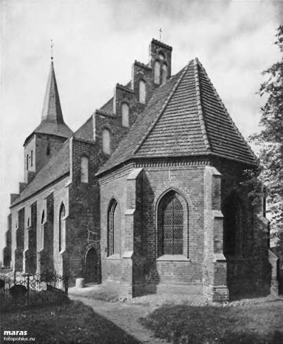Dawny kościół ewangelicki w Bukowie Morskim - 1938 r.