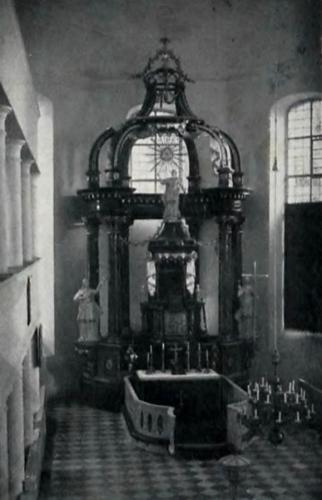 Wnętrze kościoła - 1907 rok