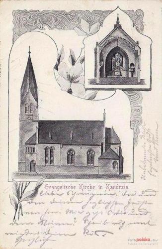 rok 1902 , Projekt kościoła ewangelicko-augsburskiego i jego przekrój poprzeczny.
