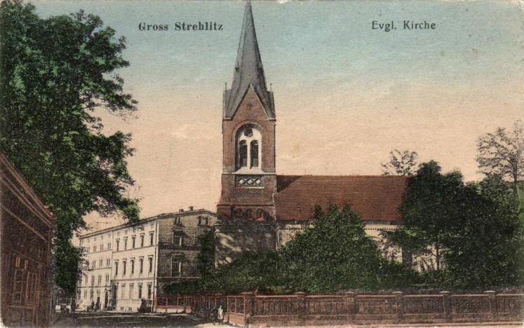 Lata 1915-1922 , Kościół ewangelicki w Strzelcach Opolskich.