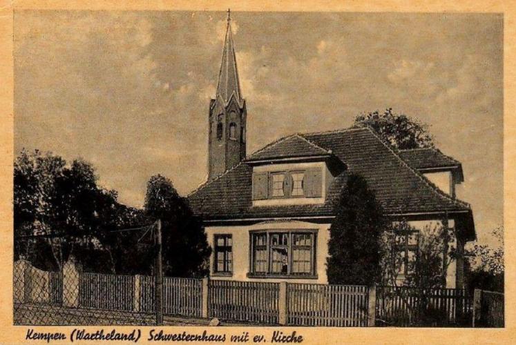 Dom diakonis i kościół ewangelicki w Kępnie - lata 30 XX w.