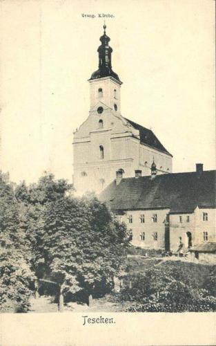 Lata 1900-1910 , Kościół Jezusowy i szkoła ewangelicka.