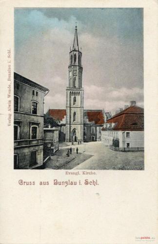 Dawny kościół ewangelicki w Bolesławcu - przełom XIX i XX w.