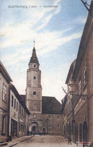 Gryfów Śląski - dawny kościół ewangelicki - ok. 1910 r.