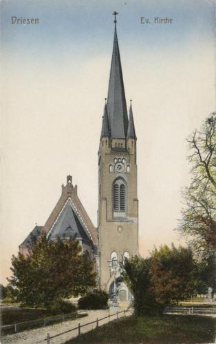 Lata 1915-1925 , dawny kościół ewangelicki w Drezdenku